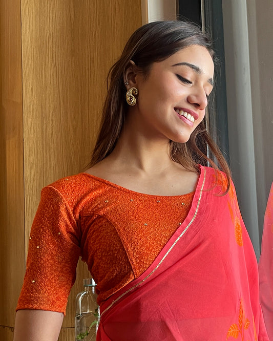 ORANGE: Colour Trends from Advi's range of Readymade Stretchable blouses