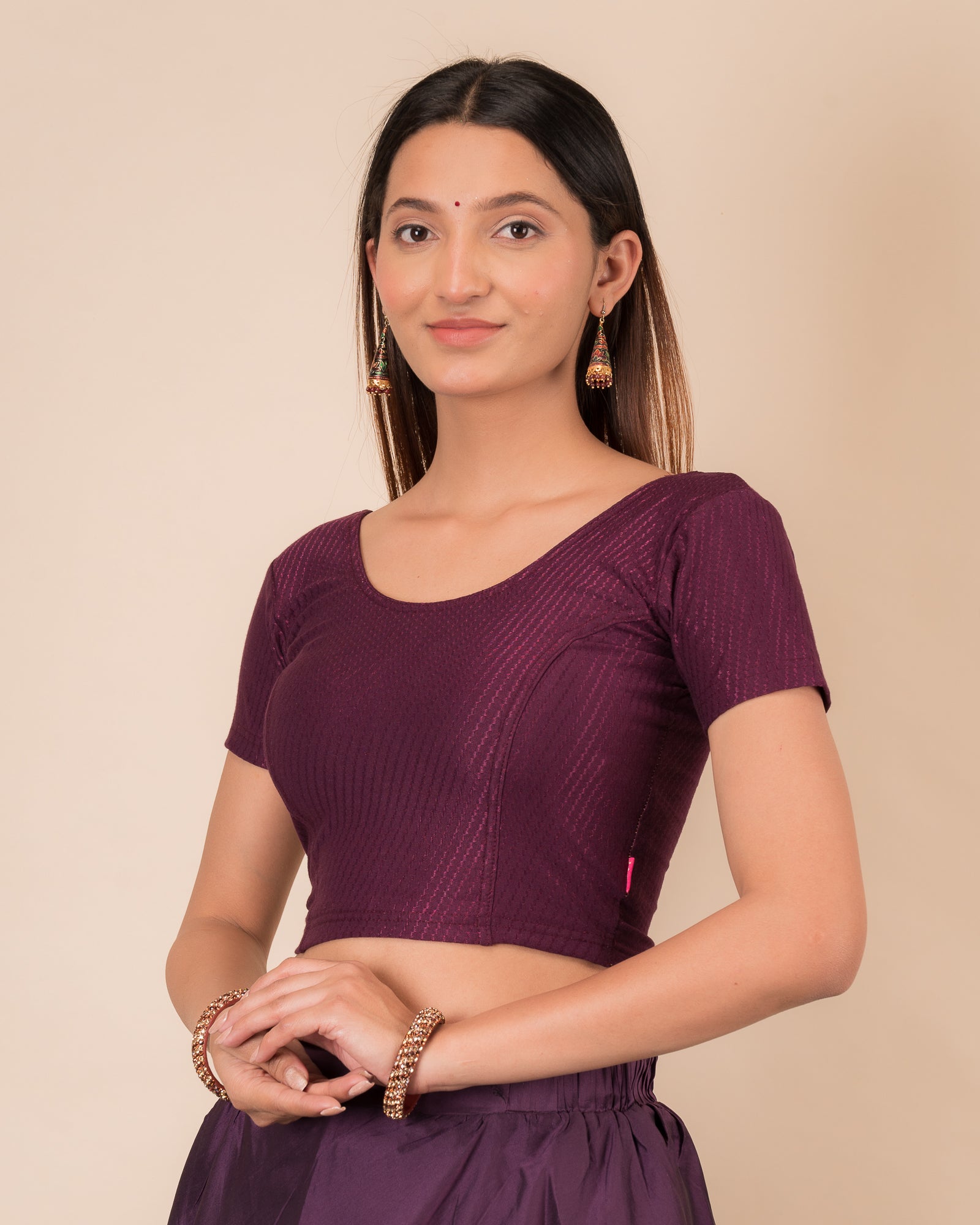 Side profile highlighting the fit and sleeve length