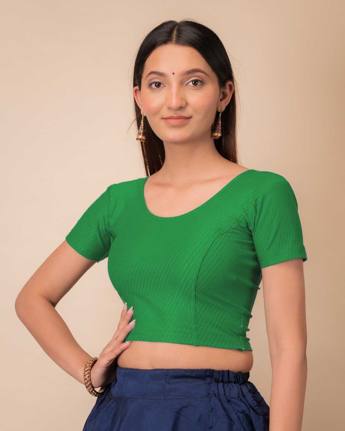 Side profile highlighting the fit and sleeve length