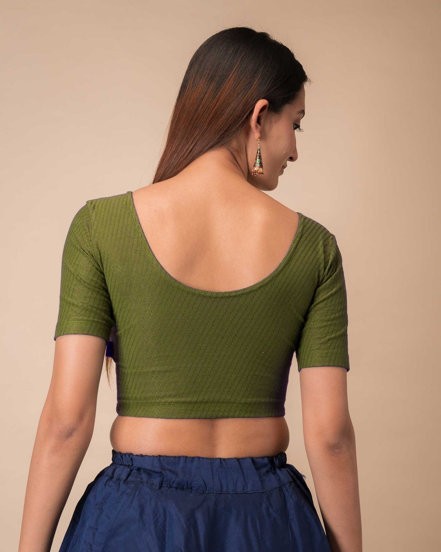 Rear view showcasing the comfortable, relaxed fit