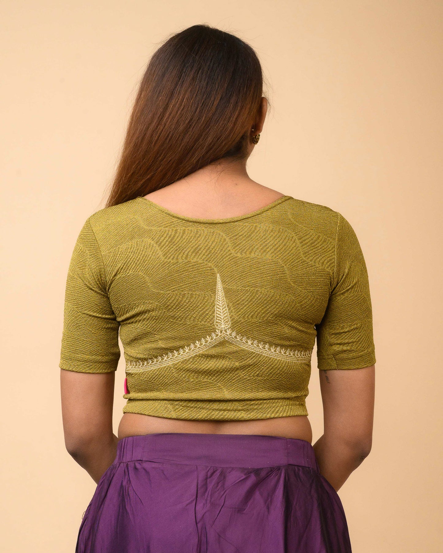 Mirai Mehendi Green Zari Embroidered Blouse