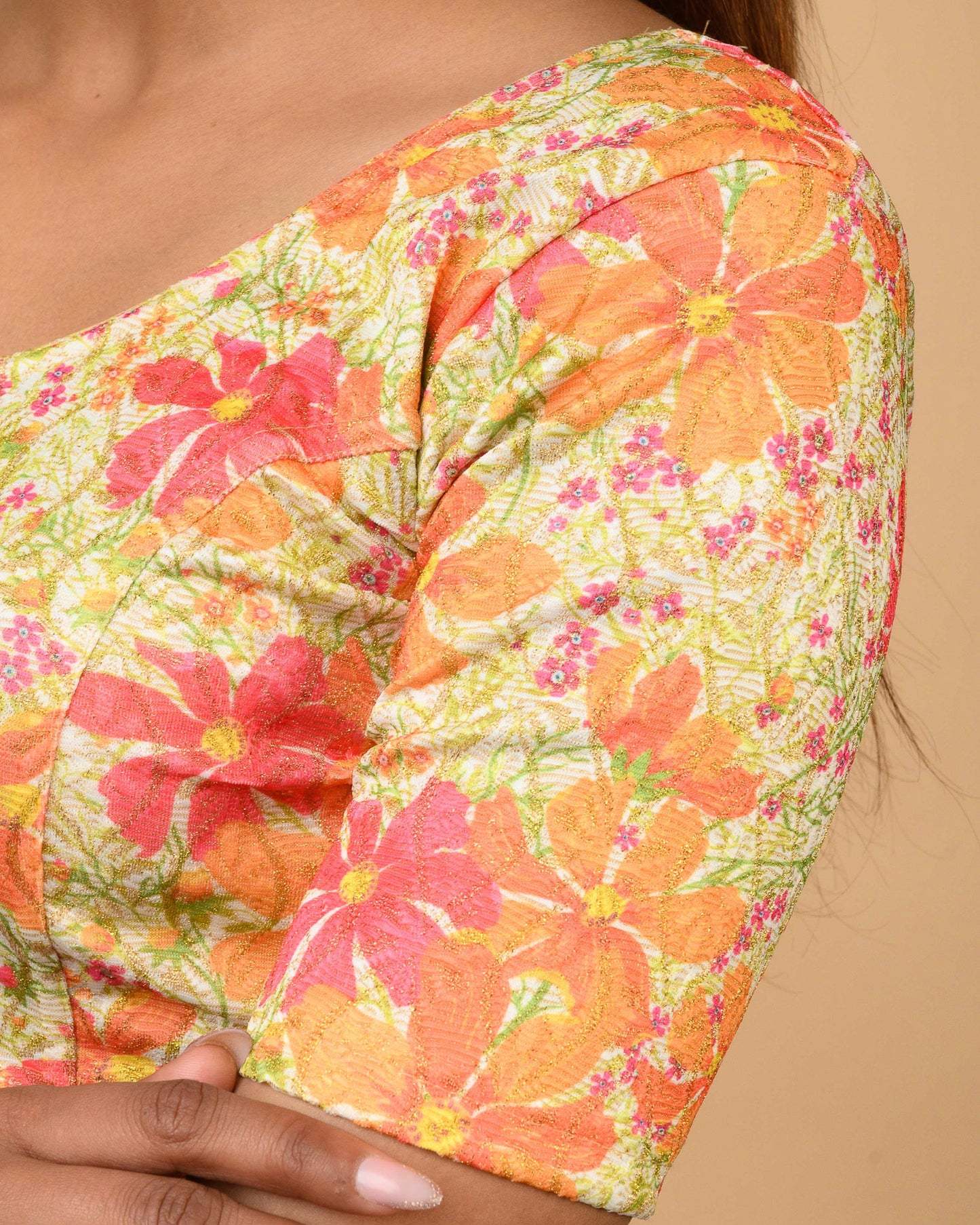 Shabana Multi Floral Printed 4 Saree Blouse Advi