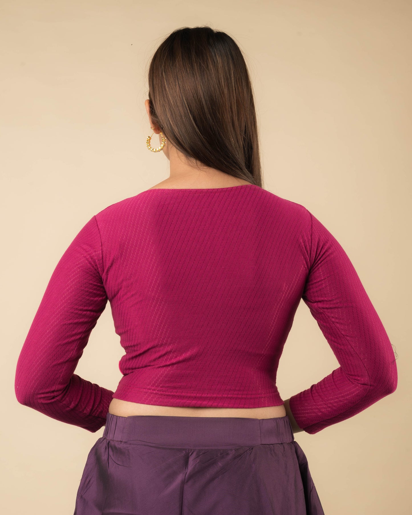 Rear view showcasing the back design and relaxed fit