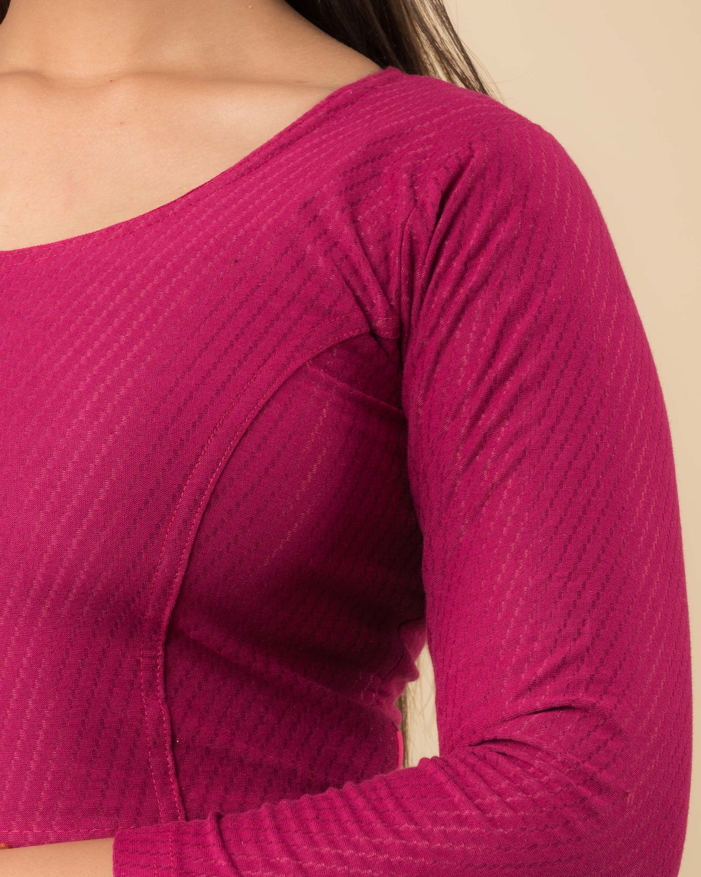 Close-up of the dobby jacquard cotton texture