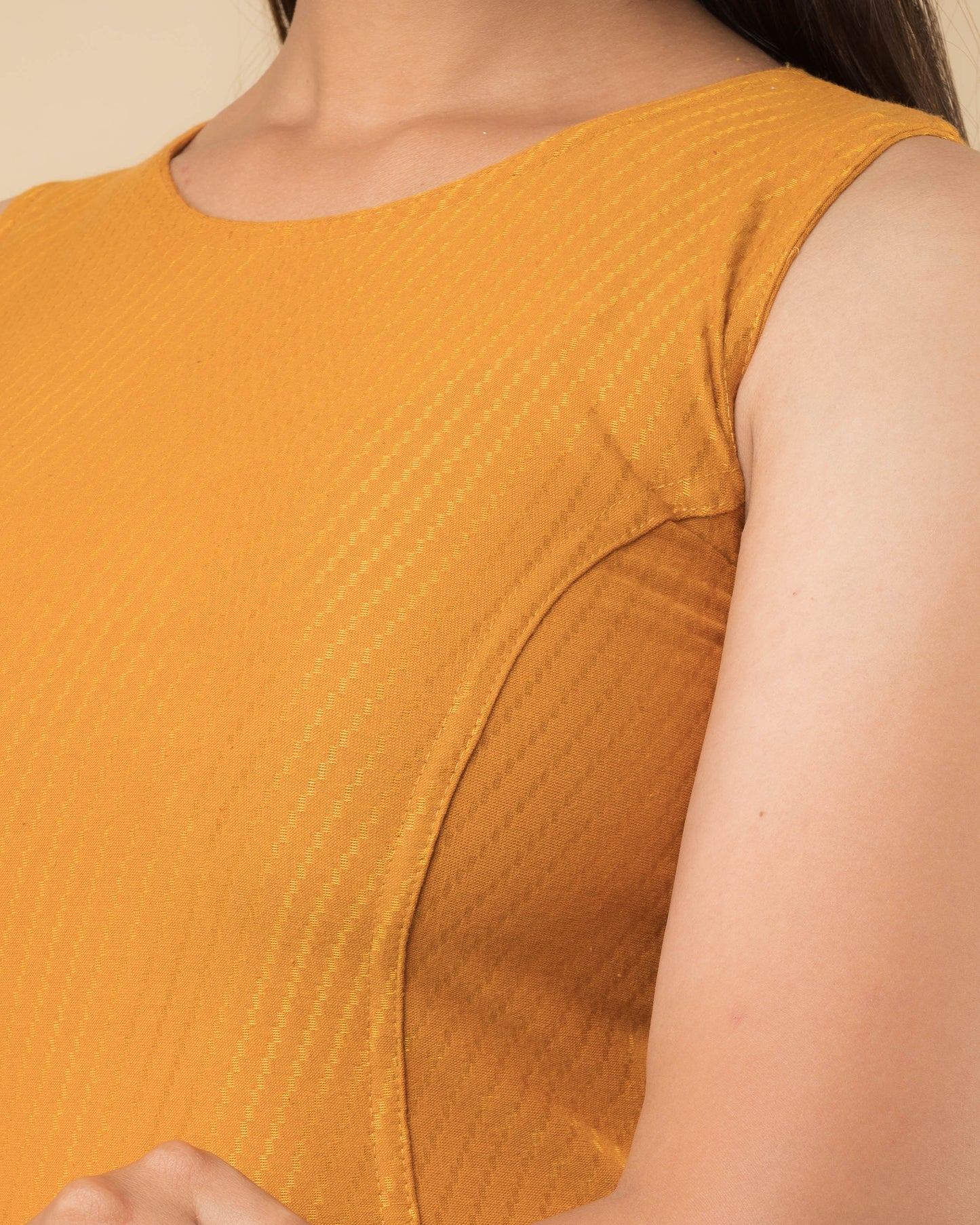 Close-up of the cotton jacquard solid texture