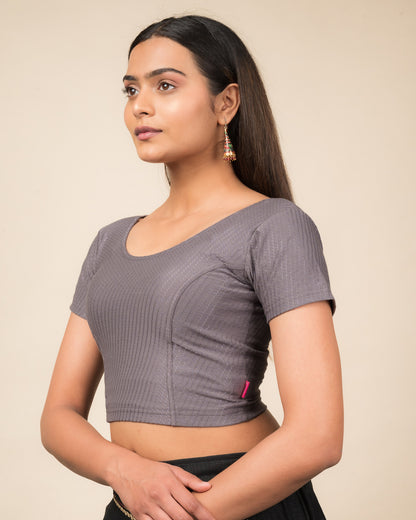 Side profile highlighting the fit and sleeve length