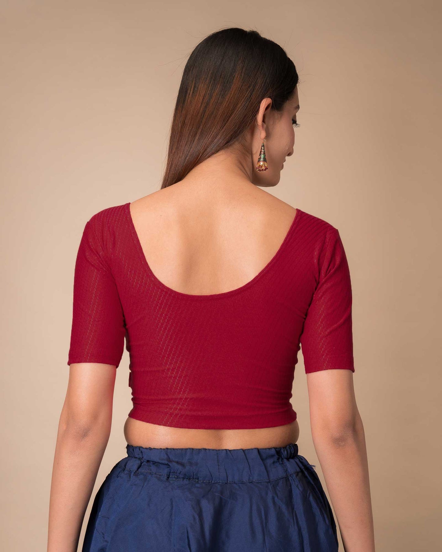 Rear view showcasing the comfortable, relaxed fit