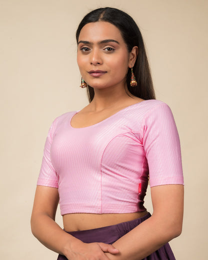 Side profile highlighting sleeve length and silhouette