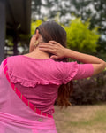 Mohini Onion Ruffle Sleeves and Back Stretchable Slip On Blouse by Advi