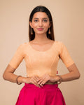 Dora Self Embroidered Back Dori Stretchable Saree Blouse