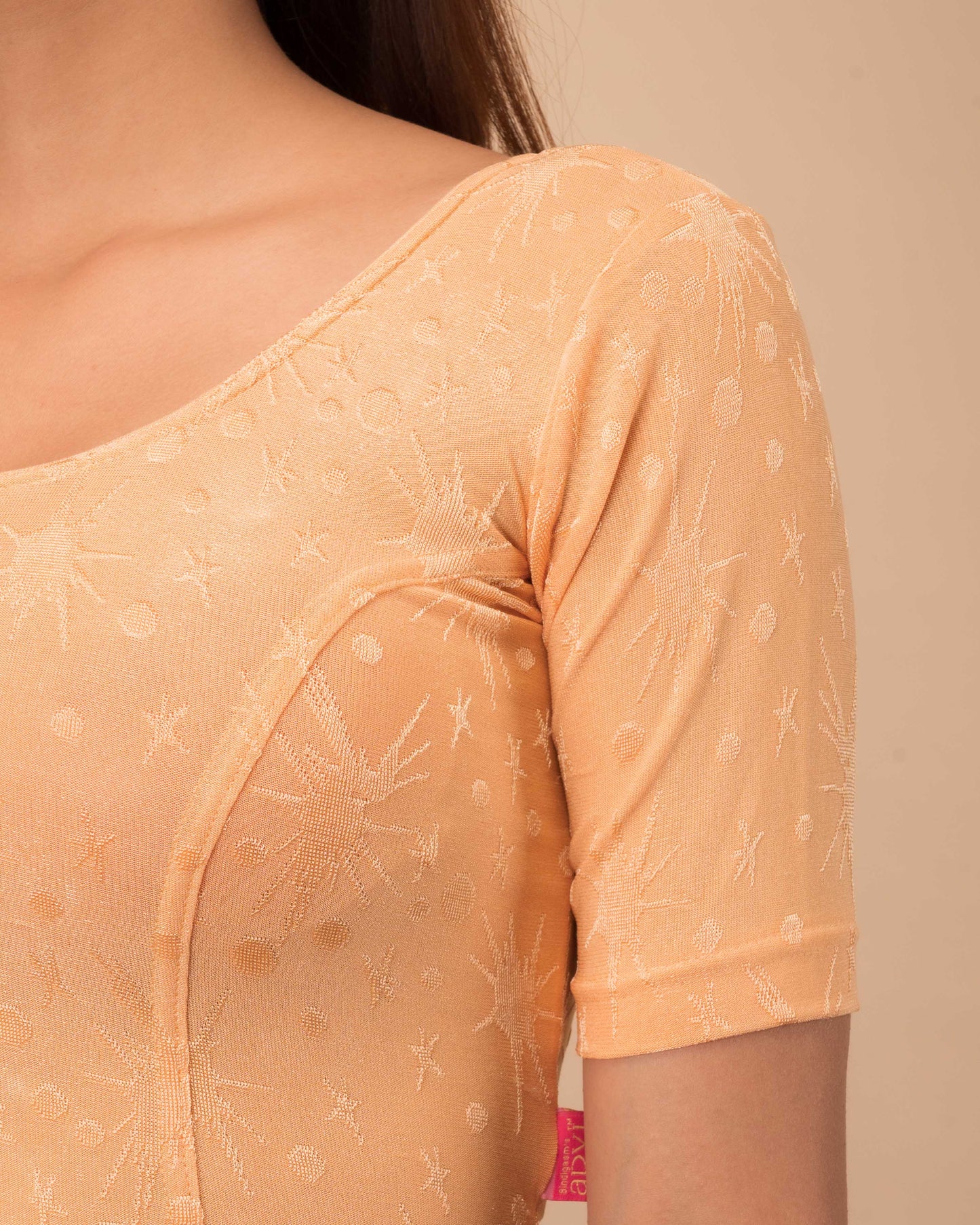 Dora Self Embroidered Back Dori Stretchable Saree Blouse
