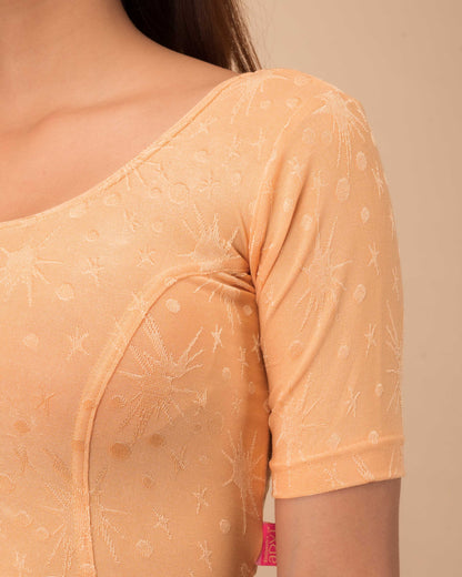 Dora Self Embroidered Back Dori Stretchable Saree Blouse