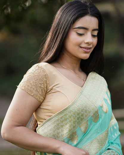 Shimmer Lace Gold Blouse