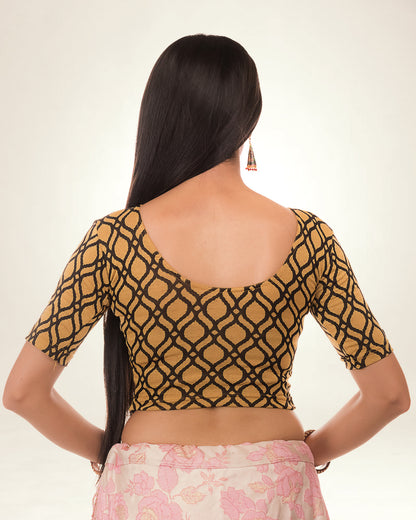 Taapsi Black Embellished Blouse with Epaulet Button and Slip On Fit Advi