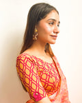 Taapsi Rani Silk Jaal Jacquard Blouse with Epaulet Button Detail Advi