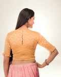 Amira Beige Everyday Wear Blouse with Peekaboo Back Detail Advi