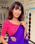Kalee Rani Stretchable Blouse with Frill Neck and Back by Advi