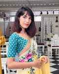 Kalee Rama Green Blouse with Frill Back and Slip-On Fit by Advi
