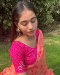 Taru Rani Applique Flower Blouse with Stretchable Fit by Advi