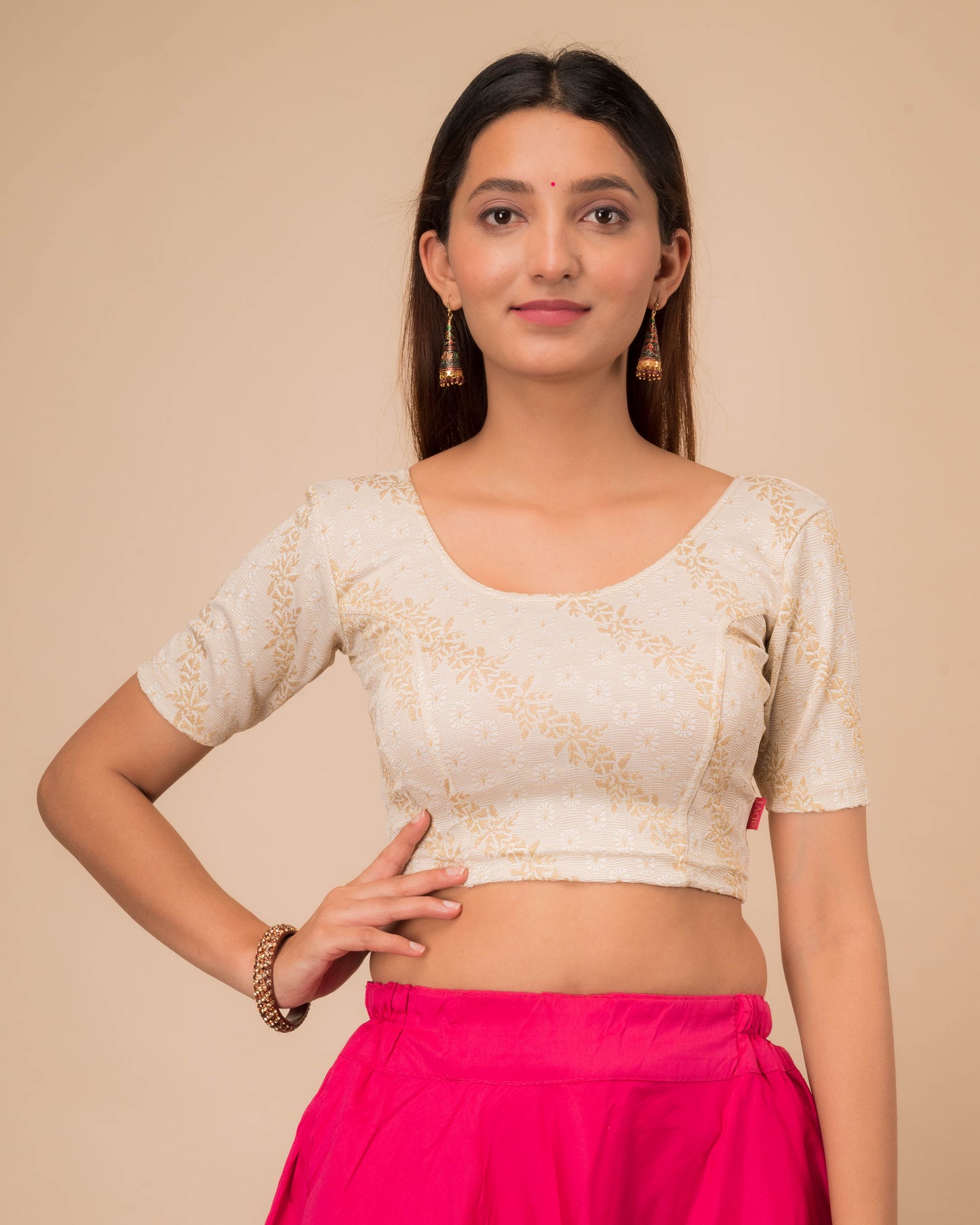 Laxmi Leheriya Gold Banarasi Brocade Zari Embellished Blouse by Advi