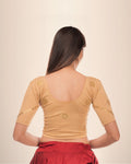 Nutan Fawn Everyday Wear Gota Embroidery Blouse with Elbow Sleeves by Advi