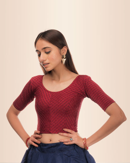 Side angle highlighting the sleeve length and overall silhouette