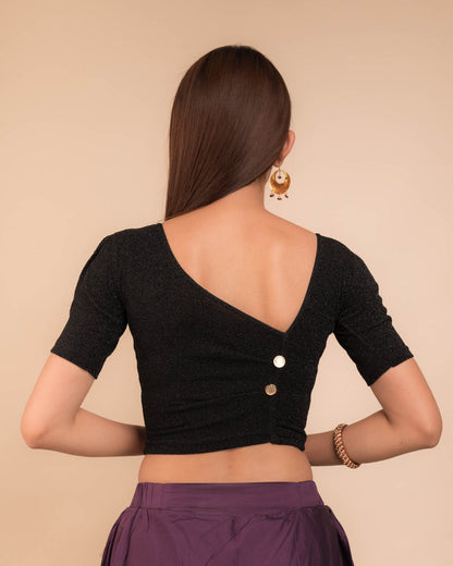 Rear view showcasing the back silhouette and half sleeves