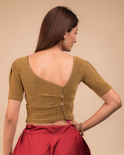 Rear view showcasing the back silhouette and half sleeves