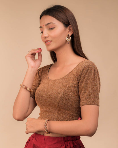 Side profile highlighting the textured pleats and fit.