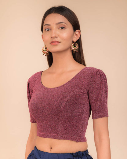 Side profile highlighting the textured pleats and fit.