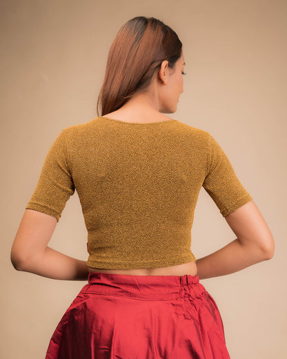 Rear view showcasing slip-on design and elbow sleeve fit.