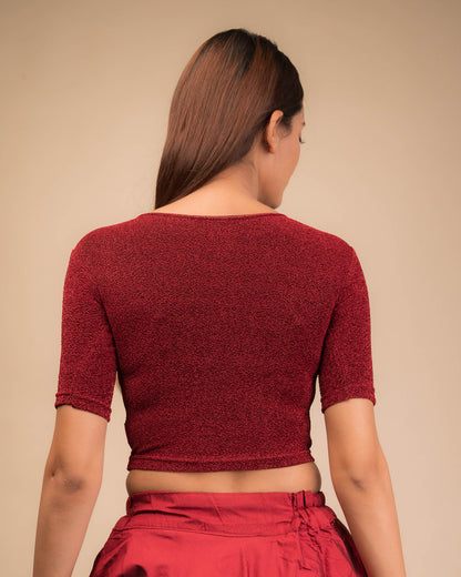 Rear view showcasing slip-on design and elbow sleeve fit.