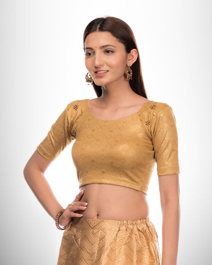 Side profile highlighting the shoulder accents and sleeve silhouette.