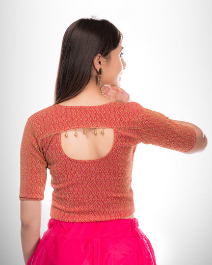Rear view showcasing the handmade latkan detail