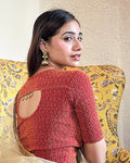 Tanisi Rani Embellished Zari Blouse with Handmade Latkan Back Detail by Advi