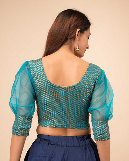 Rear view showcasing the back fit and sleeve shape