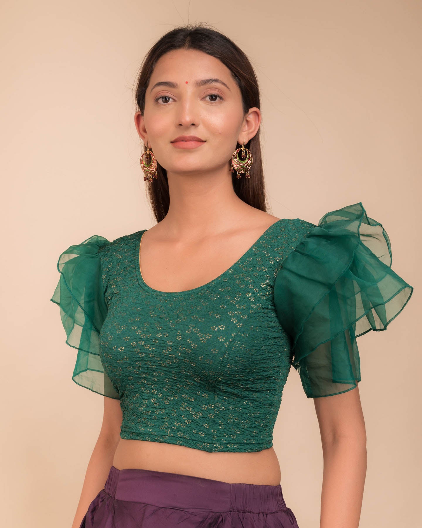 Side angle highlighting the sleeve depth and fit silhouette