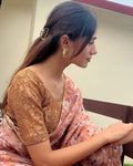 Sawani Metallic Emboss Copper Festive Wear Readymade | Elbow Sleeve