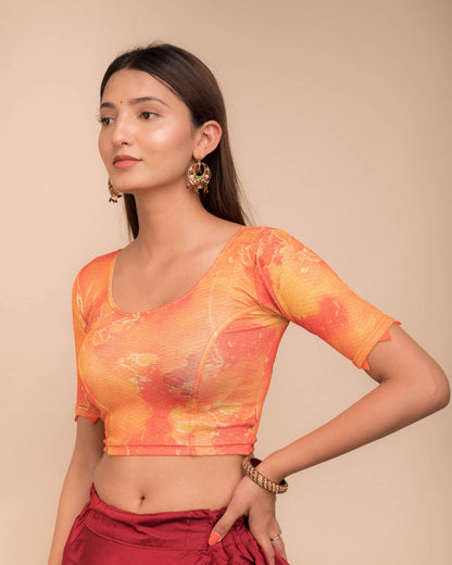 Side view showing fit and sleeve structure.