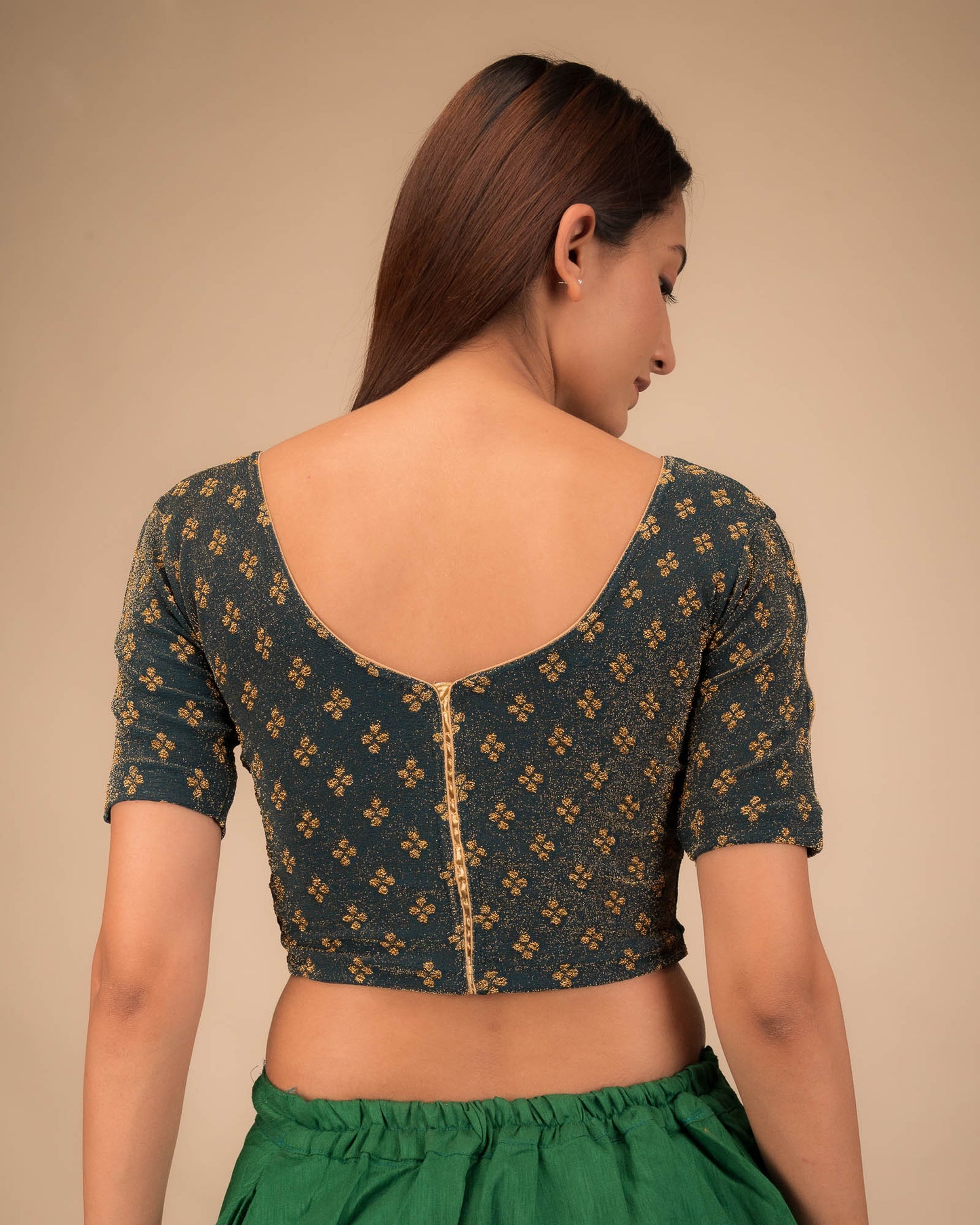 Rear view highlighting the decorative strip detail.