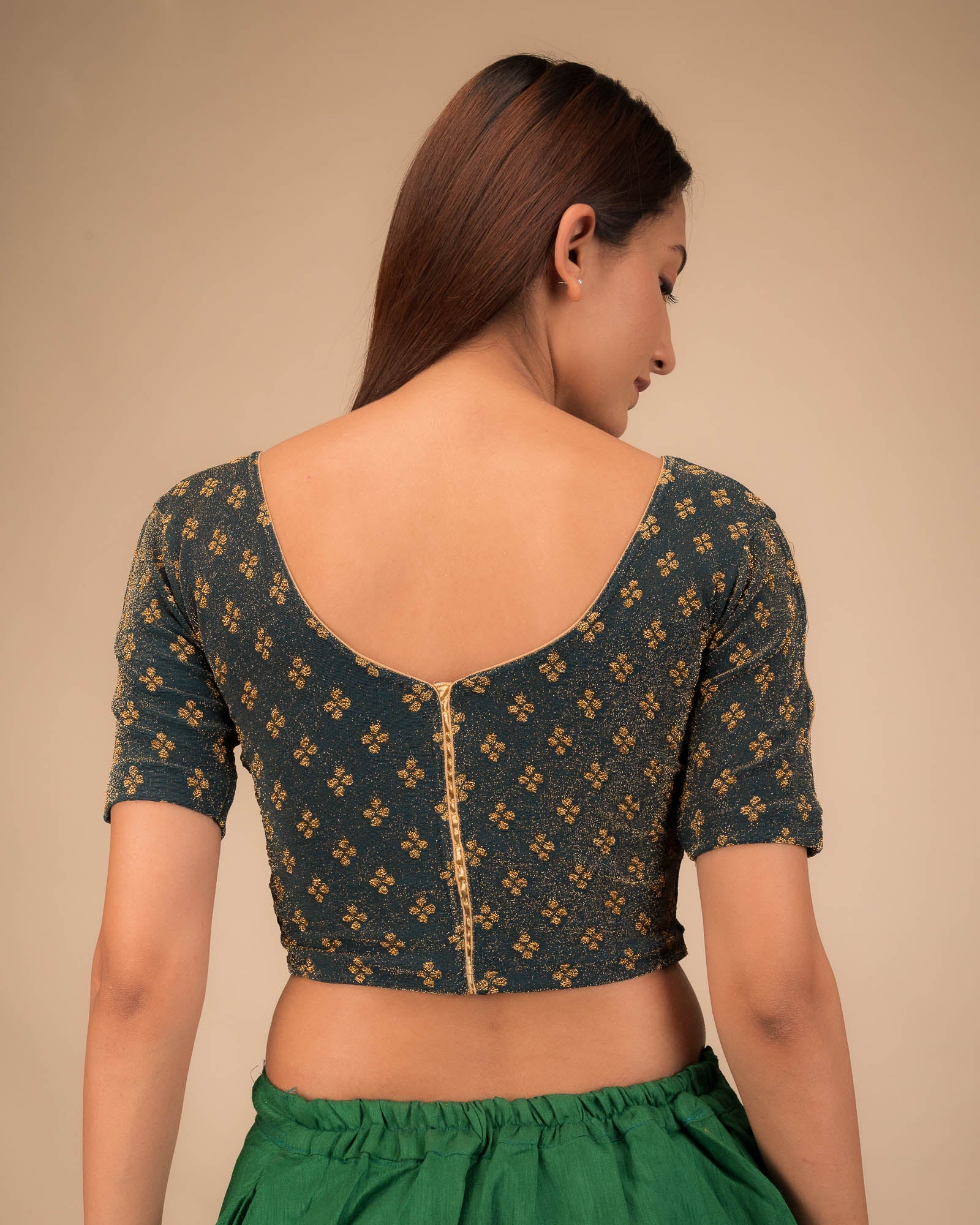 Rear view highlighting the decorative strip detail.