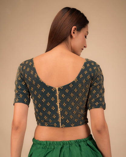 Rear view highlighting the decorative strip detail.