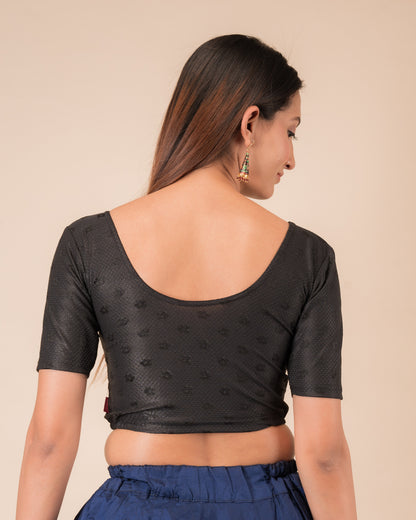 Rear view showcasing the zig-zag pattern on the back