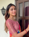 Leela Onion Gathered Traditional Choli Blouse for Indo Western Sarees Advi
