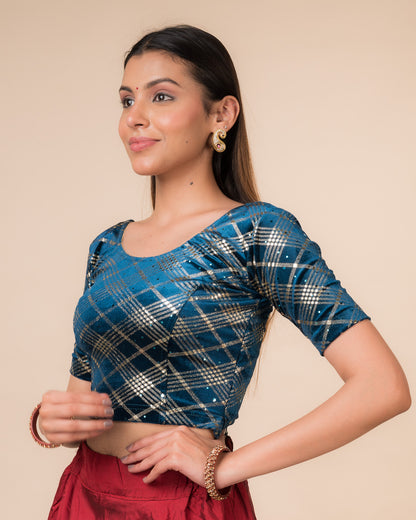 Side profile highlighting the fit and sleeve length