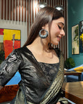 Choli Jacket Style With Golden Foil