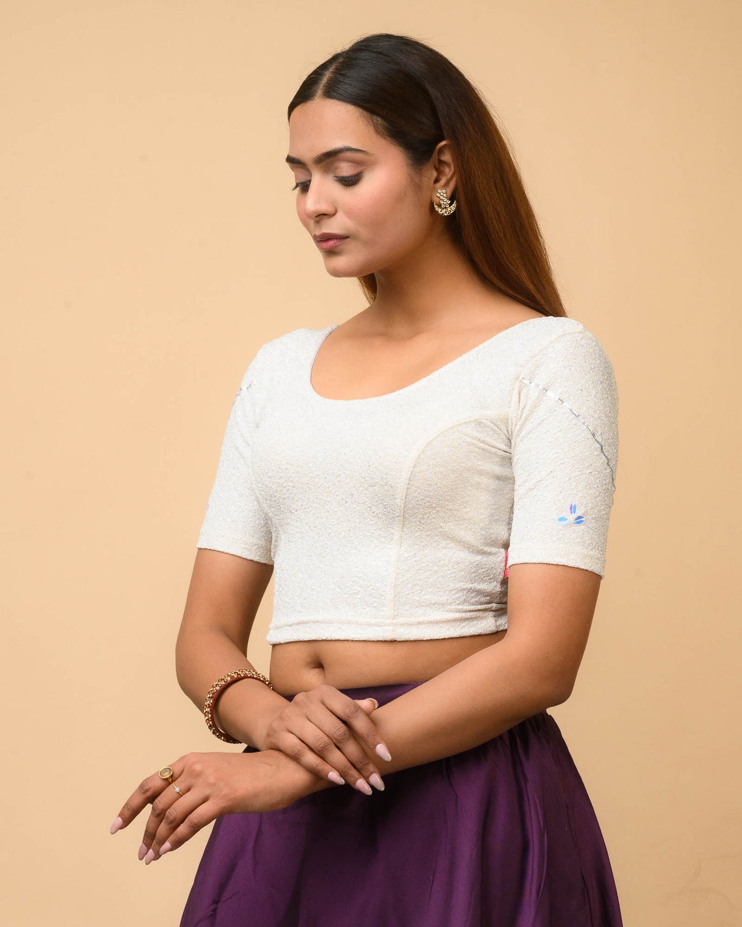 Mira White Handwork Designer Blouse