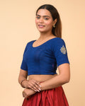 Mirari Zari Sleeve Blouse Navy Blue