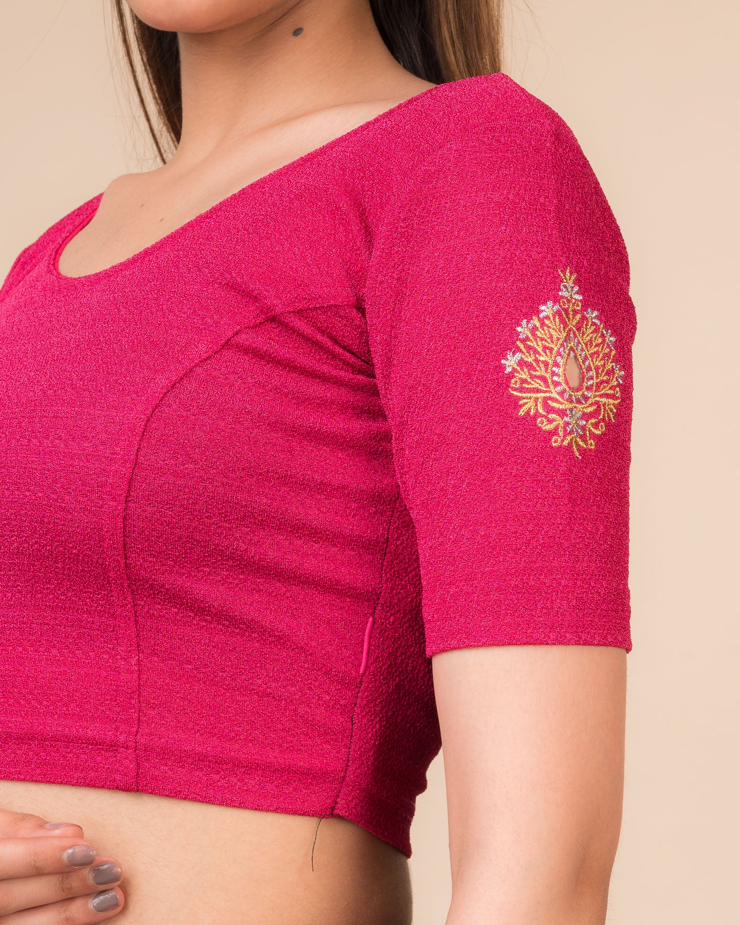 Mirari Rani Blouse with Gold Silver Zari Work