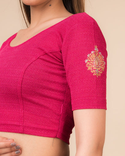 Mirari Rani Blouse with Gold Silver Zari Work